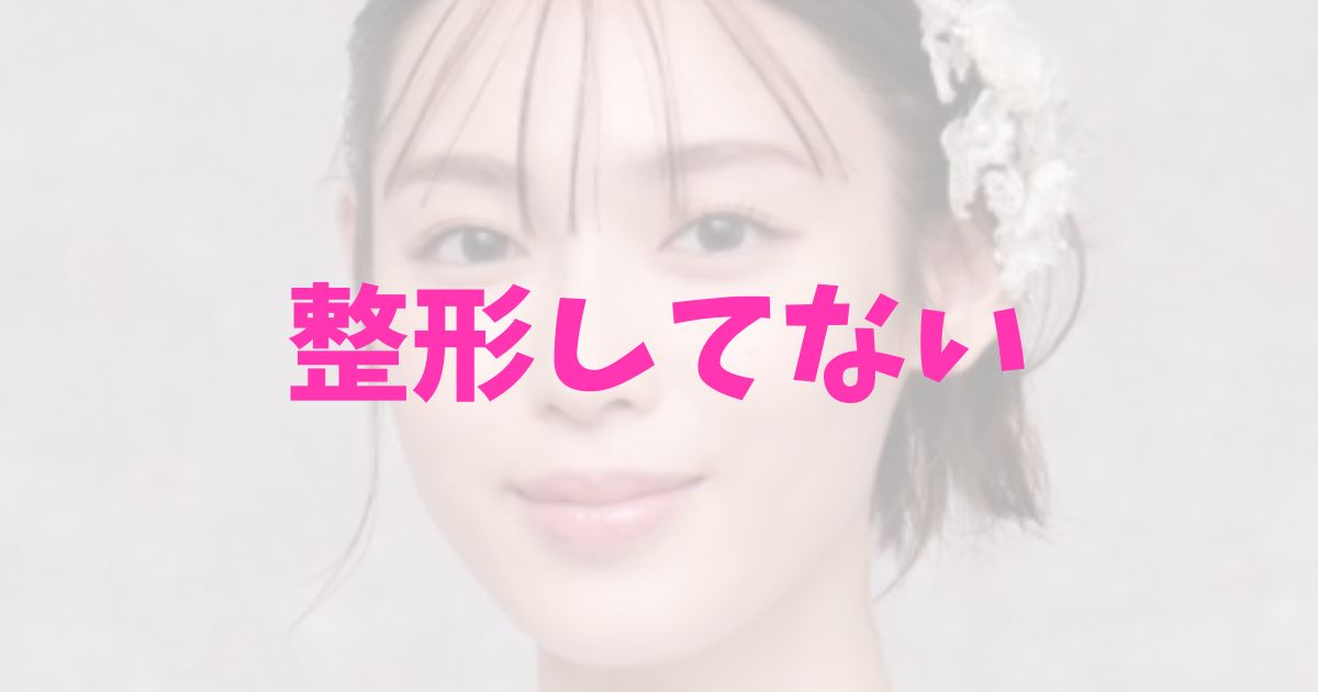 白石聖は整形していない証拠を解説する記事