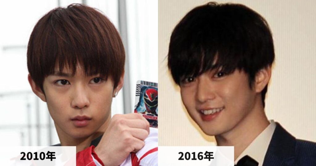 2010年と2016年の千葉雄大さんの顔の比較画像