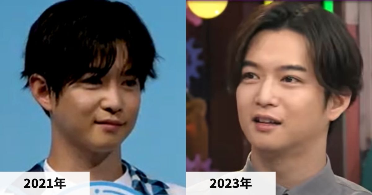2021年と2023年の千葉雄大さんの顔の比較画像