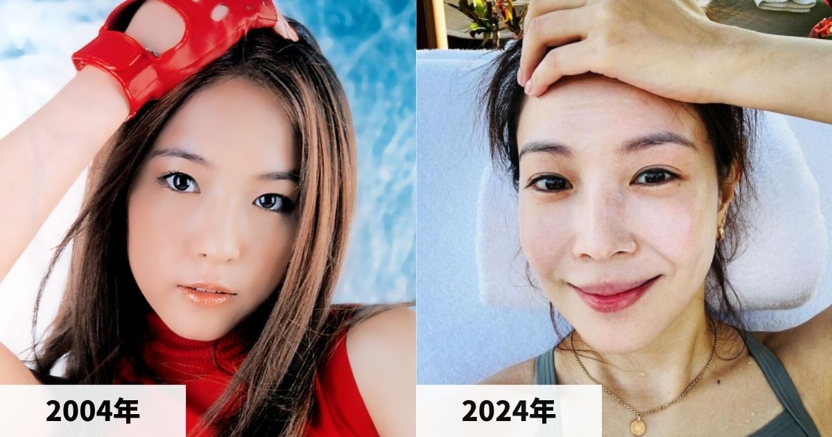 2004年と2024年のBoAの顔の比較画像
