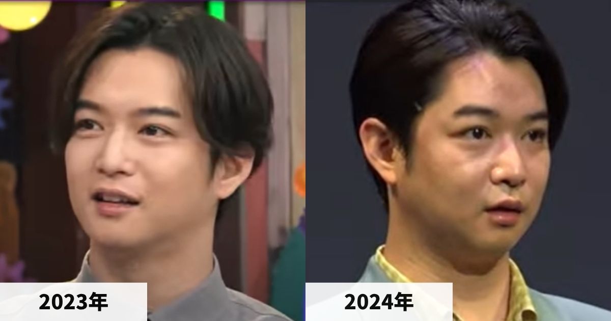 2023年と2024年の千葉雄大さんの顔の比較画像