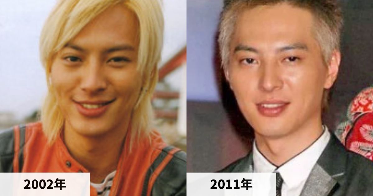 2002年と2011年の塚本高史さんの顔の比較画像