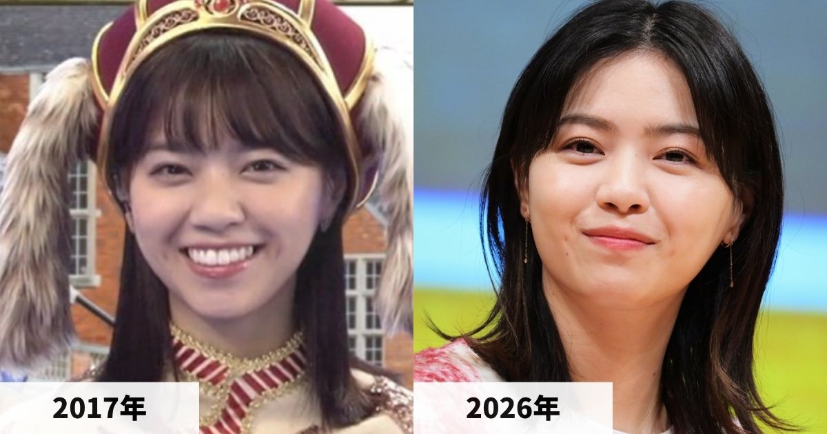 2017年と2026年の西野七瀬さんの顔の比較画像