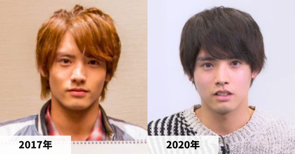 2017年と2020年の赤楚衛二さんの顔の比較画像